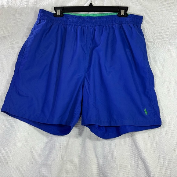 Vintage Polo Ralph Lauren swim trunks shorts men’s size XL GREEN BLUE HORSEJOCKY - Picture 1 of 4